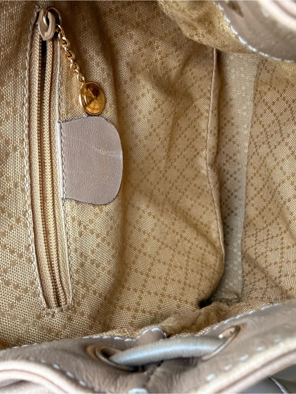 Gucci Tan Bamboo-Accent Mini Backpack